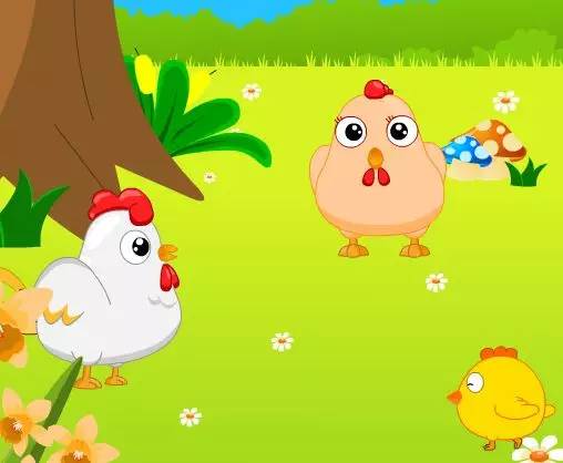 小孩鸡蛋三个问号公鸡猜成语_公鸡卡通图片(2)