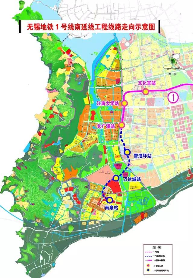 无锡地铁1号线南延线站点命名初步方案 序号 规划暂用名 现拟定站名