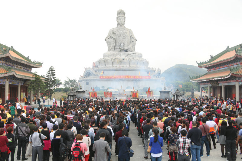 新年祈福￥55购东莞观音山国家森林公园门票老仙岩可拜山顶观音观音开