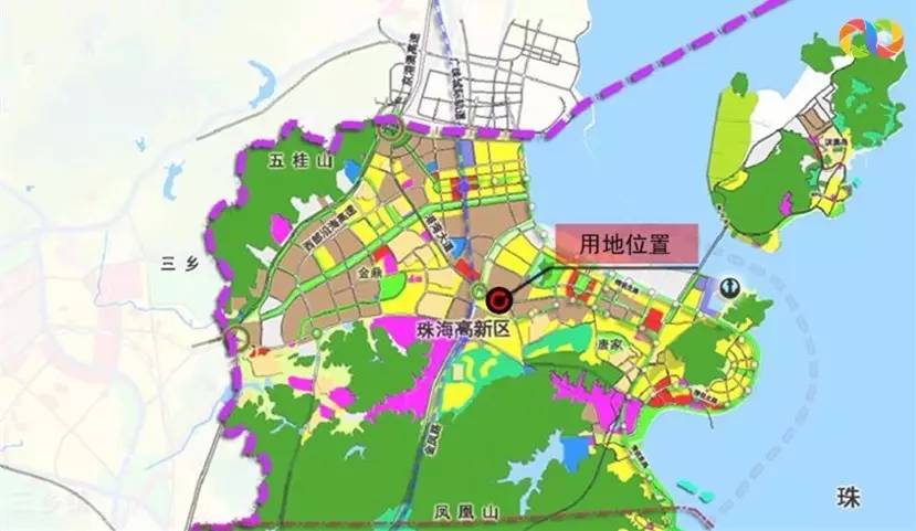 位于珠海市高新区港湾大道南侧,哈工大路西侧,与下册下村相邻,用地