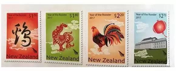 新西兰2017年鸡年邮票图片