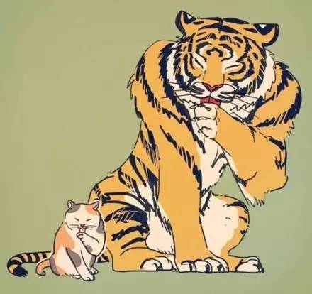 从前有只老虎,它拜了猫为师,猫做什么,它就做什么,最后.