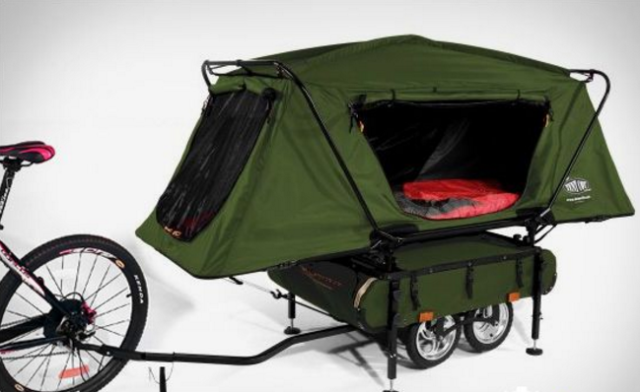 推荐| 自行车党露营神器:集拖车和帐篷于一身