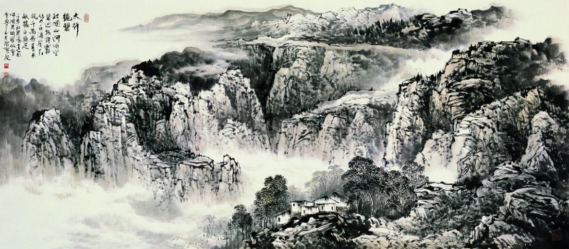 中国山水画,一般来说,工笔山水比较容易看懂,因为他描绘的都比较真实