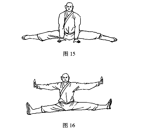 武术基本功, 劈腿: 竖叉(竖劈),横叉