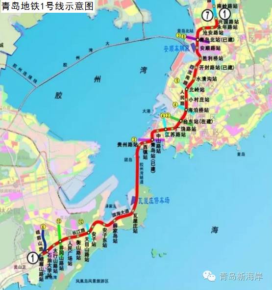 青岛地铁6号线位于西海岸新区内部,连接了青岛西