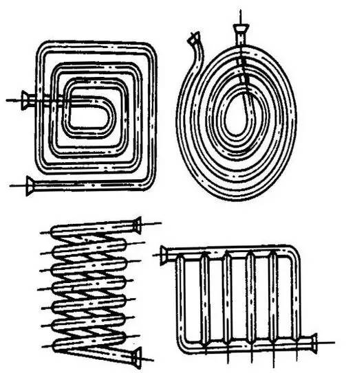 管式换热器 蛇管式换热器又分为沉浸式蛇管换热器和喷淋式蛇管换热器