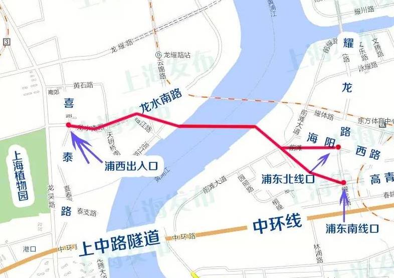 龙水南路越江隧道规划出炉,其中,北线总长约2.3公里,南线总长约2.