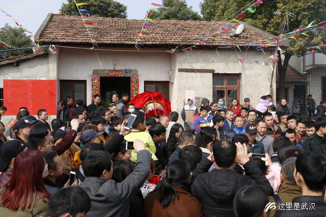 航拍黄陂|祁家湾毛店村上楼湾"僵狮子"元宵民俗