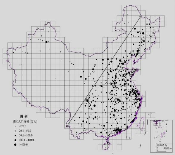 中国人口重心_...下列说法与图中内容相符的是A.我国人口重心在北方地区B.耕地(3)