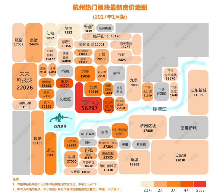 杭州热门板块最新房价图出炉 想买房的务必收藏!