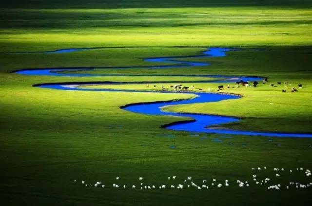 新疆五大草原 地处天山深处的新疆和静县巴音布鲁克草原,蒙古语意为"