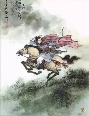 李益《塞下曲》关键字:城上城邀贼语,走马截雕飞.