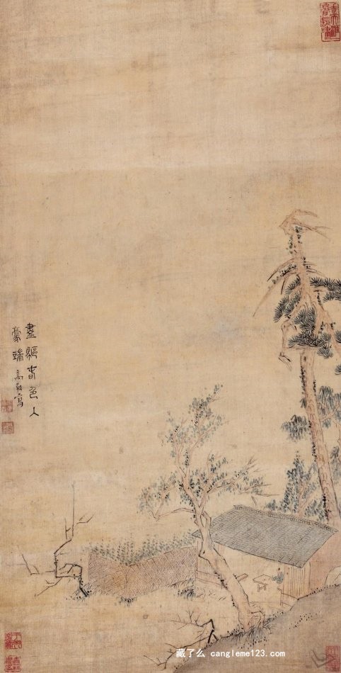 溪山游艇图 纸本设色 北京故宫博物院藏高翔是清朝著名的画家,画技