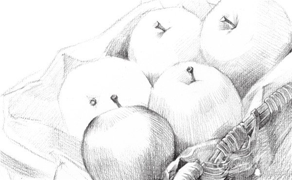 如何学素描——素描苹果篮的绘画教程