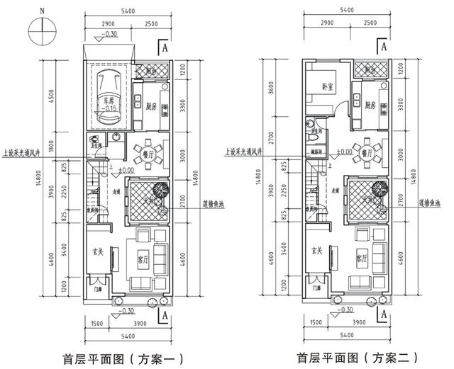 农村宅地5米宽照样可以建好房两种布局含平面图