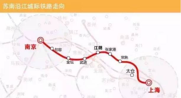 沿江城际铁路真正要建的部分为南京至张家港段,长约214公里,设计速度