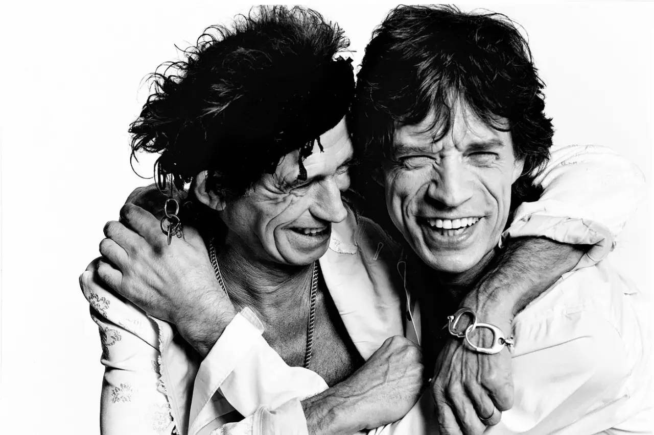 keith richards & mick jagger, los angeles, british vogue