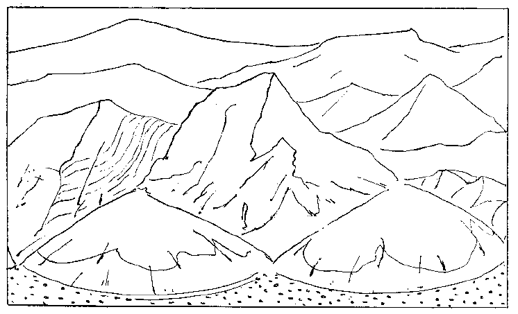 洪积扇(祁连山前红山)