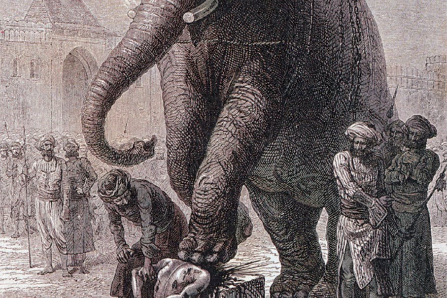 14. 象刑 (execution by elephant).