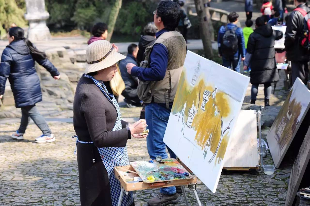 景区活动 画家走进虎丘山开展写生采风活动