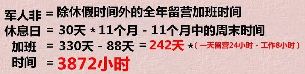 三剑客叒提军人涨工资？不必了！把加班费算给我就行！