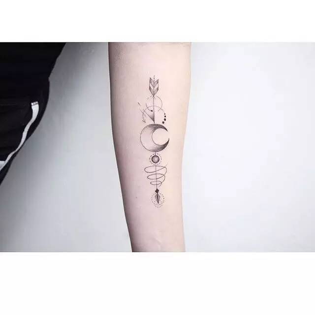 纹身师tattooertapz微刺青小清新纹身几何线条点刺纹身