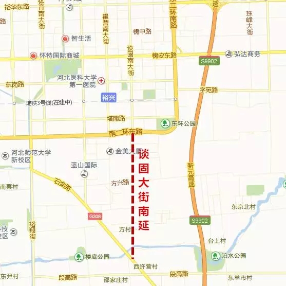 仓丰路(翟营大街-东二环南延)以及仓盛路(107国道-建设大街) 石家庄还