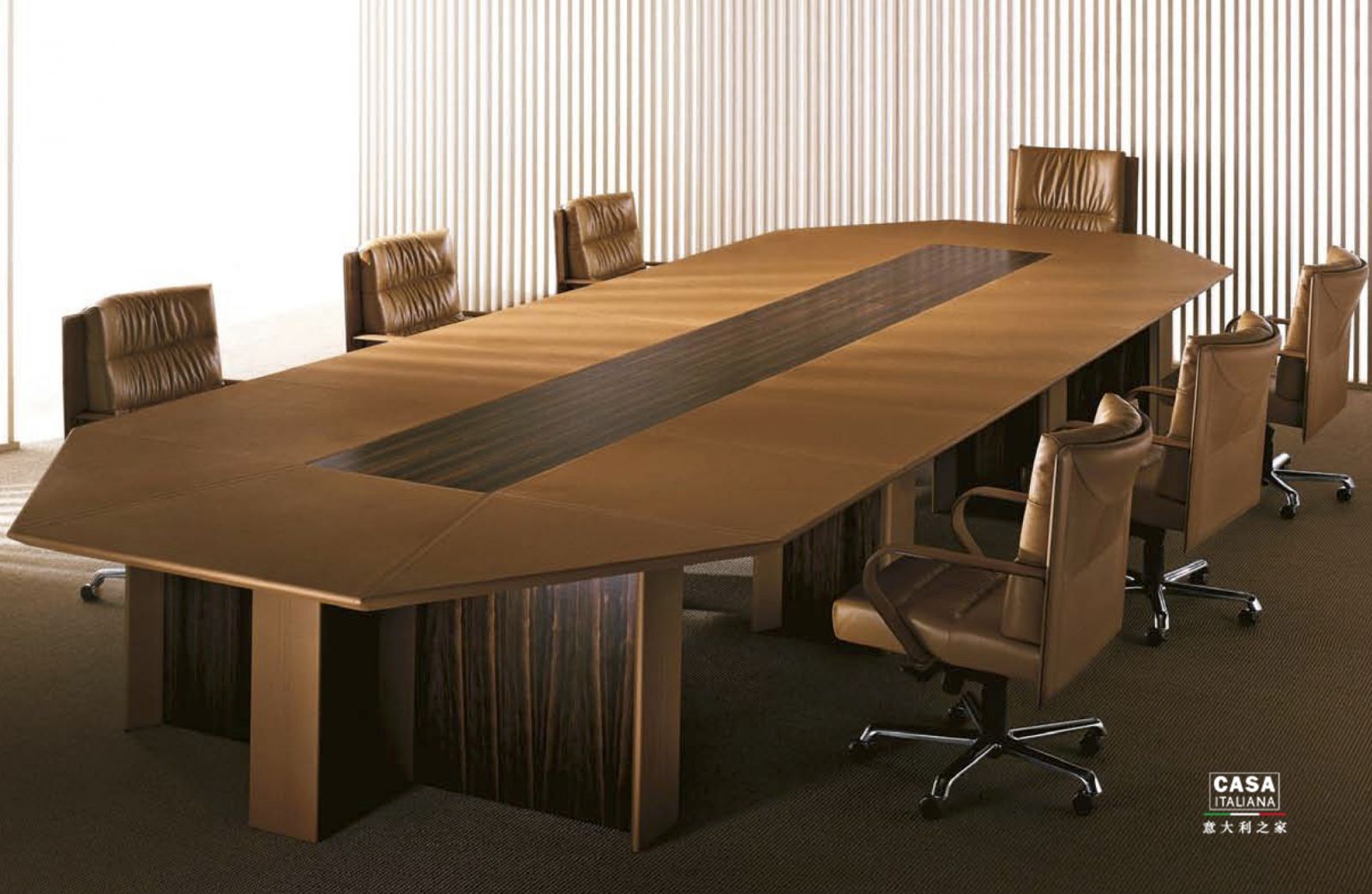 米乐M6意大利波尔托那•弗劳 Roberto Lazzeroni 实木大餐桌餐椅组合 会议桌 简约时尚办公桌(图1)