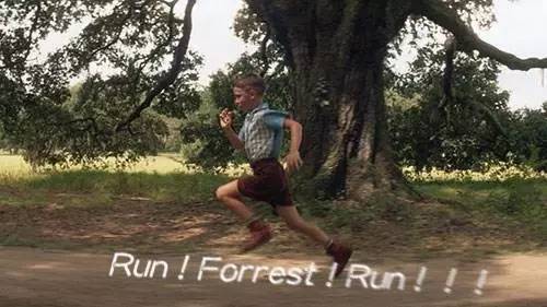 《阿甘正传》,被电影情节深深吸引,情不自禁大喊"run forrest run!