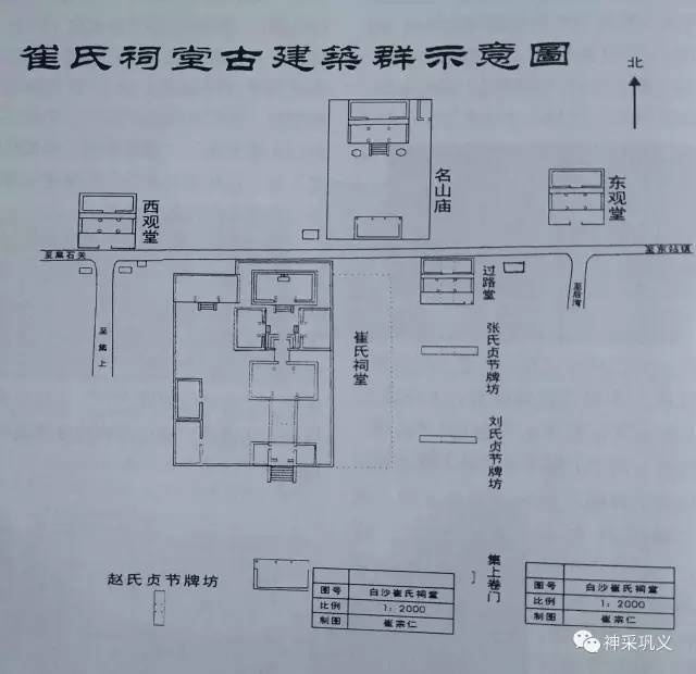 崔氏祠堂平面布局图