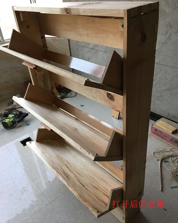 一堆破木板,竟能做个翻板鞋柜!棒