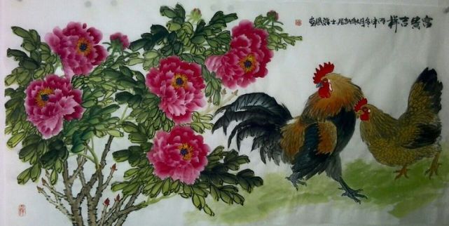 职业国画家段汉国:鸡年画鸡之富贵吉祥