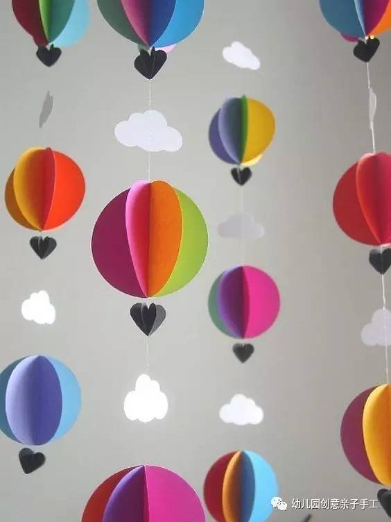 妥妥的装饰效果 可自己用包装纸装饰出喜爱的热气球形状 棉线用胶