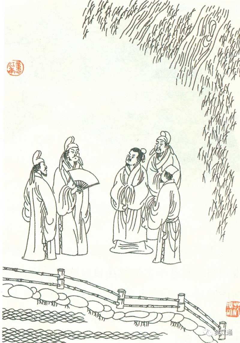 庞山村隐居了一批文人墨客(范振涯绘)