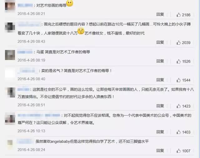 angelababy这幅画卖81万!网友崩溃无法接受