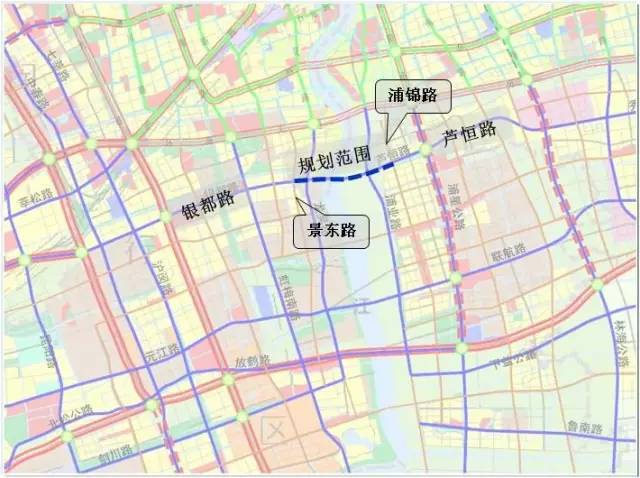 芦恒路越江通道规划范围图