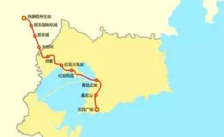 设15座车站串联5个行政区 青岛市地铁8号线 起点为胶州北站,终点为