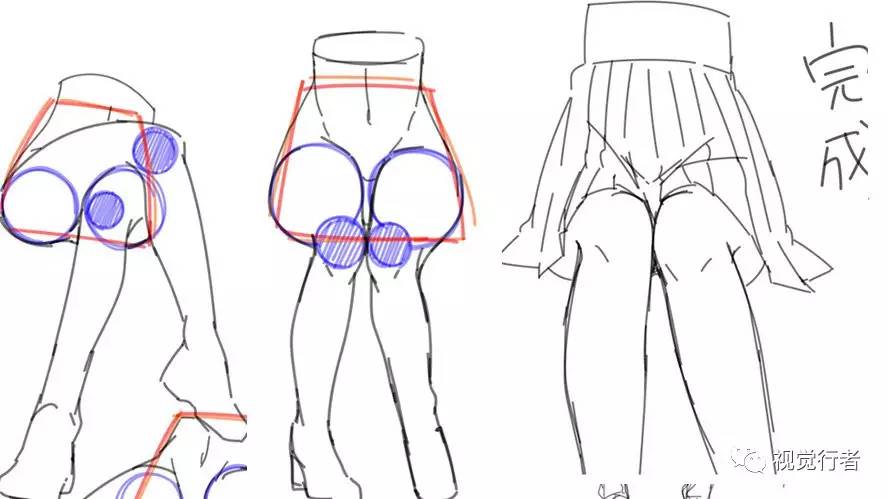 关于坐姿的绘制教程,教你用画圈的方式就能画出坐姿动态