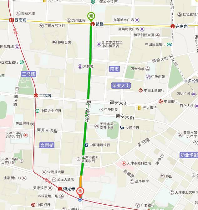 至尖山路)吴家窑大街(八里台桥至马场道)气象台路(紫金山路至西康路)