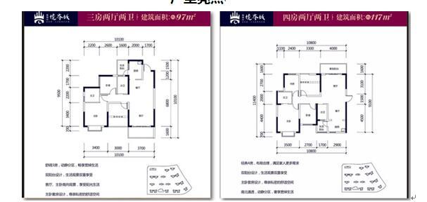 建面约97-144㎡为勤诚达61境界城主力户型,由香港高文安大师亲自