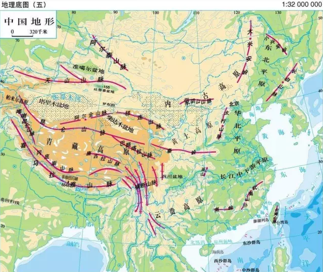 正文  就知道,很多人跟我一样从小被中国地形图洗脑,以为图中的山脉就