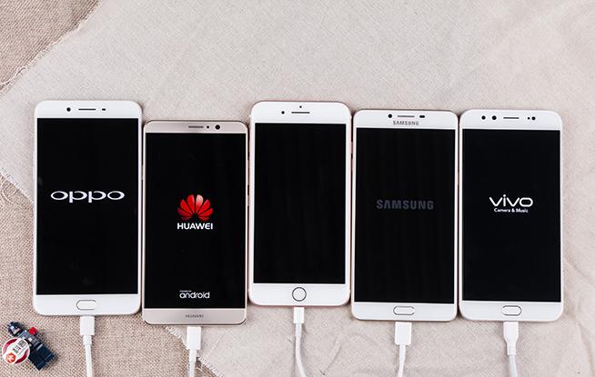 搜狐公众平台 - 全球前五手机品牌充电速度比拼