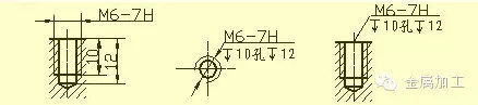 盲孔常见孔的尺寸注法(盲孔,螺纹孔,沉孔,锪平孔);倒角的尺寸注法.5.