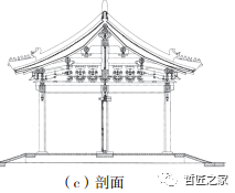 歇山建筑剖面图