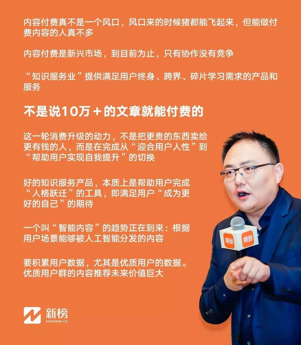 罗振宇:内容付费不是风口,大v未必能变现,必须做头部