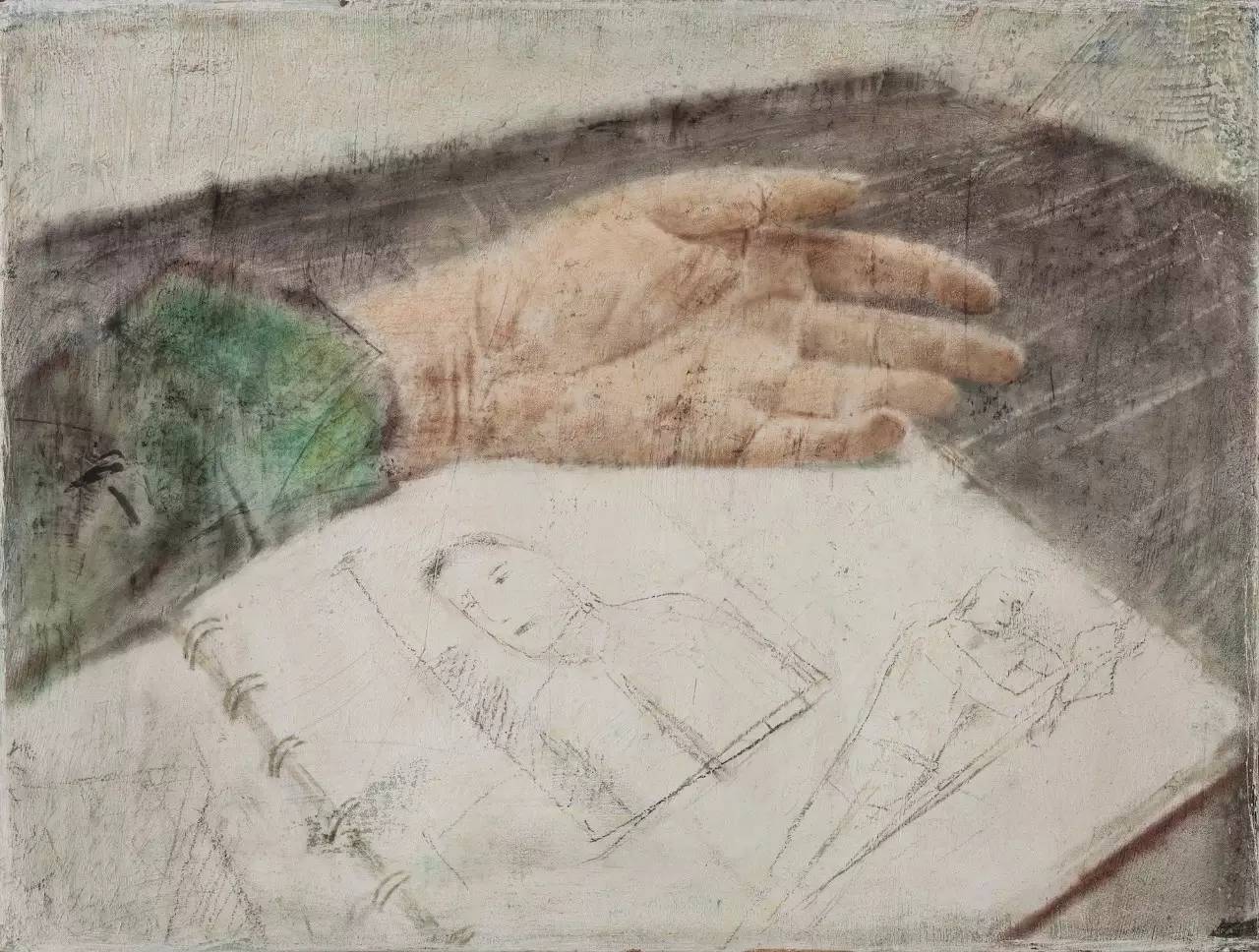 《手系列·速写本》,木板坦培拉,30×40cm, 2013
