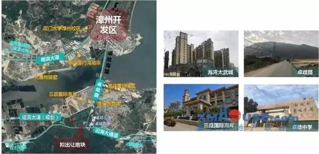 (规划)交叉口西南侧地块位置2017p01,2017p02地块状况漳州港溢价率