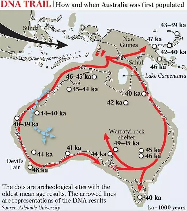 dna研究显示原住民5万年前就已抵达澳洲