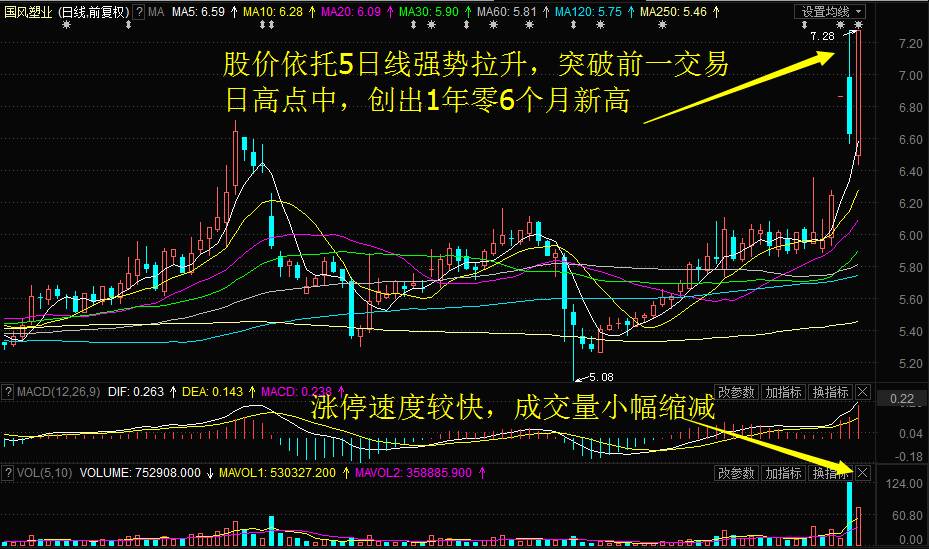 国风塑业日k线图